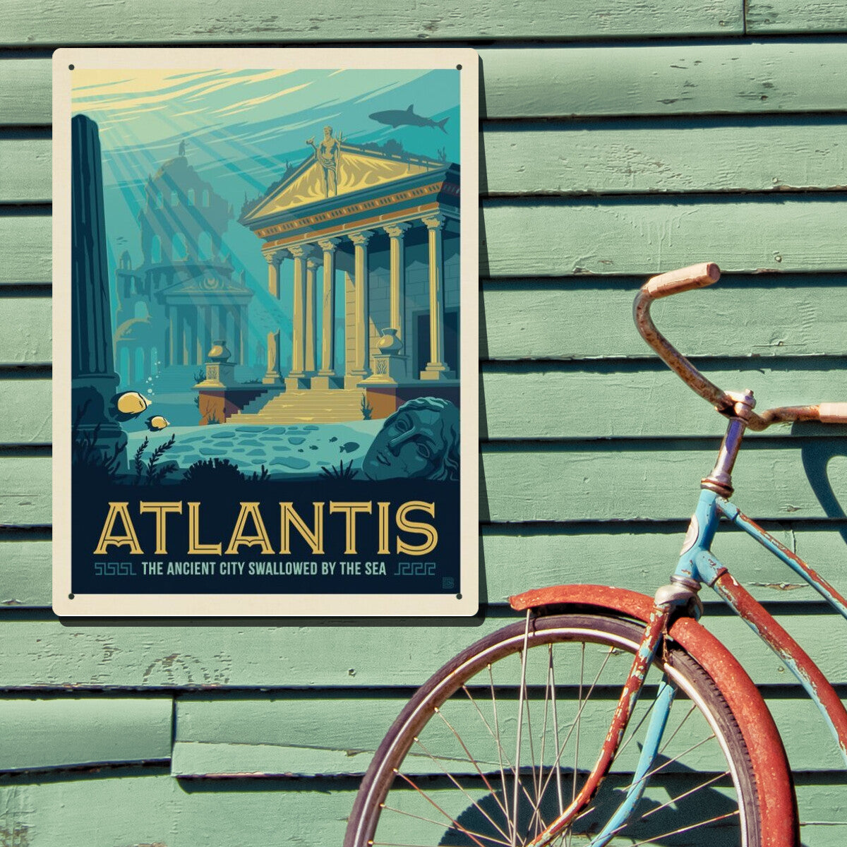Atlantis: The Lost City — Vintage Travel Poster | Metal Wall Art