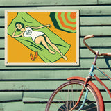 Sun Bather - Metal Sign, Metal Sign / 18x24