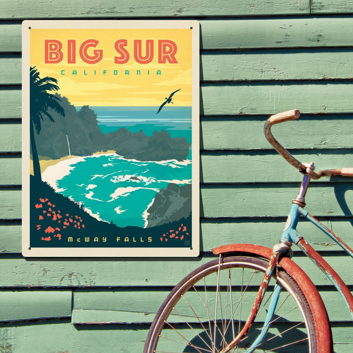 Big Sur, California — Vintage Travel Poster | Metal Wall Art