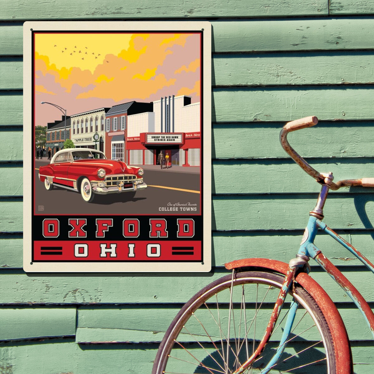 American College Towns: Oxford, Ohio — Vintage Travel Poster