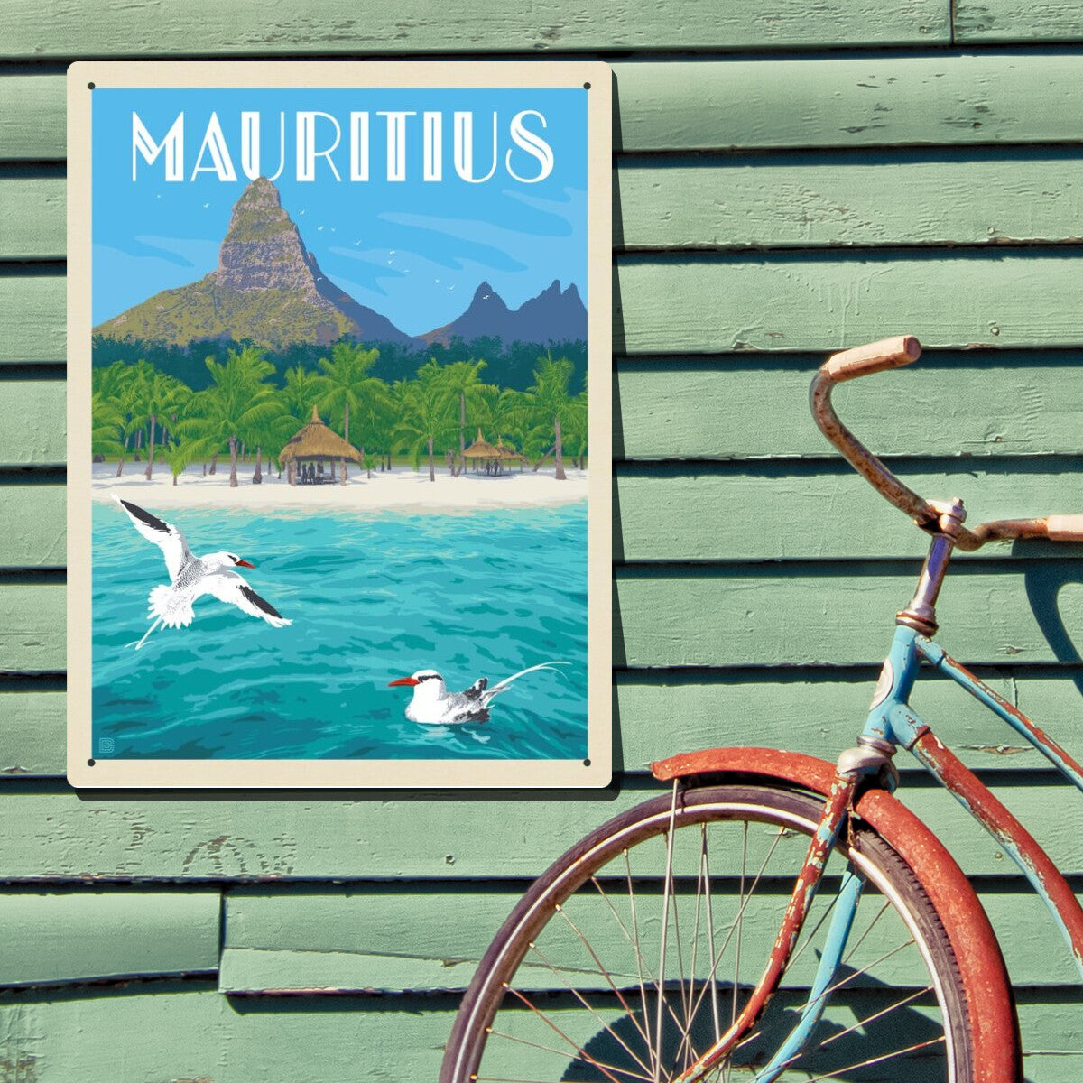 Mauritius — Vintage Travel Poster | Metal Wall Art – Anderson