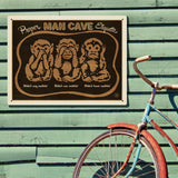 Man Cave Etiquette - Metal Sign, Metal Sign / 18x24
