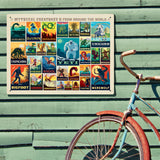 Mythical Creatures From Around The World Collage - Metal Sign, Metal Sign / 18x24
