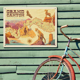 Grand Canyon National Park: Illustrated Map - Metal Sign, Metal Sign / 18x24