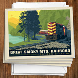Great Smoky Mountain Railroad: Diesel Train - Notecards, Notecards