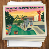 San Antonio, TX: River Walk (Horizontal) - Notecards, Notecards