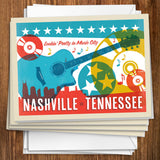Lookin' Pretty In Music City (Horizontal) - Notecards, Notecards