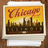 Chicago: Horizontal Skyline - Notecards, Notecards