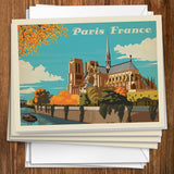 France: Paris, Notre Dame, Horizontal - Notecards, Notecards