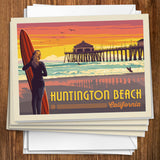 Huntington Beach, California - Notecards, Notecards