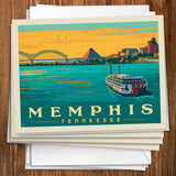 Memphis, TN: River View (Horizontal) - Notecards, Notecards