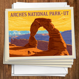 Arches National Park: Delicate Arch Sunset (Horizontal) - Notecards, Notecards