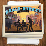 Memphis, TN: Beale Street Sunset - Notecards, Notecards