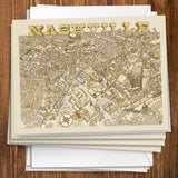 Illustrated Map of Nashville - Notecards, Notecards