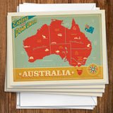 Australia: Explore Down Under Map - Notecards, Notecards