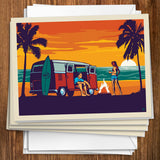 West Coast Surf Van - Notecards, Notecards