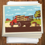 Vintage Apple Truck - Notecards, Notecards