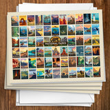 63 Image National Park Print (Horizontal) - Notecards, Notecards