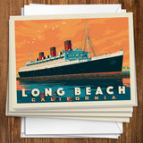 Long Beach, CA: Queen Mary - Notecards, Notecards