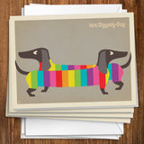 Mod Rainbow Dogs - Notecards, Notecards