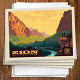 Zion National Park: 100th Anniversary (Horizontal) - Notecards, Notecards