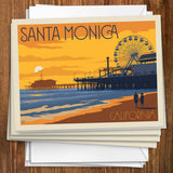 Santa Monica Pier: Sunset - Notecards, Notecards