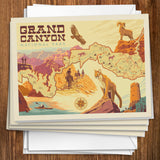 Grand Canyon National Park: Illustrated Map - Notecards, Notecards