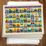 50-State Multi-Image Design - Notecards, Notecards