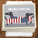 Wag More. Bark Less. - Notecards, Notecards