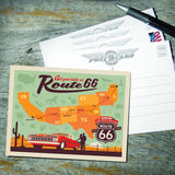100th Anniversary Of Route 66 (Map) - Postcards, Postcards