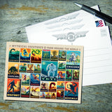 Mythical Creatures From Around The World Collage - Postcards, Postcards