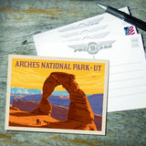 Arches National Park: Delicate Arch Sunset (Horizontal) - Postcards, Postcards