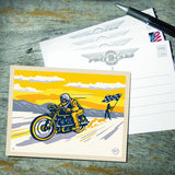 Salt Flat Motorcycle Racer - Postcards, Postcards
