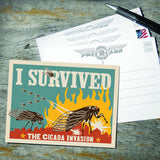 Cicada Invasion: I Survived (Horizontal) - Postcards, Postcards