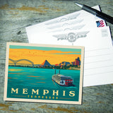 Memphis, TN: River View (Horizontal) - Postcards, Postcards