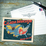 2024 Cicada Invasion Map - Postcards, Postcards