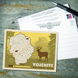 Map of Yosemite National Park - Postcards, Postcards