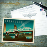 Nashville Skyline: Pedestrian Bridge, Horizontal - Postcards, Postcards