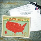 Map of the USA Print - Postcards, Postcards