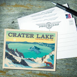 Crater Lake National Park: Winter Fox (Horizontal) - Postcards, Postcards
