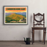 Cumberland Gap National Historical Park - Art Print, 24x32 / Simple / Gray