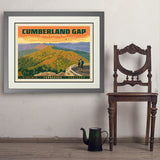 Cumberland Gap National Historical Park - Art Print, 24x32 / Deluxe / Gray