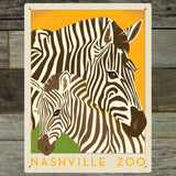 Nashville Zoo (Zebra) - Metal Sign, Metal Sign