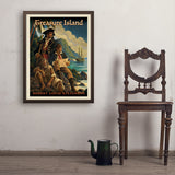 Treasure Island: Robert Louis Stevenson (AVH) - Art Print, 24x32 / Simple / Brown