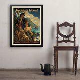 Treasure Island: Robert Louis Stevenson (AVH) - Art Print, 24x32 / Simple / Black