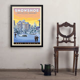 Snowshoe, West Virginia - Art Print, 24x32 / Simple / Black