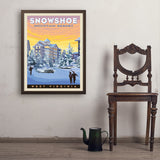 Snowshoe, West Virginia - Art Print, 24x32 / Simple / Brown