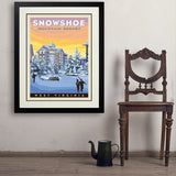 Snowshoe, West Virginia - Art Print, 24x32 / Deluxe / Black