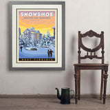 Snowshoe, West Virginia - Art Print, 24x32 / Deluxe / Gray