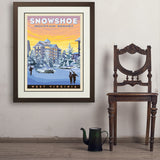 Snowshoe, West Virginia - Art Print, 24x32 / Deluxe / Brown